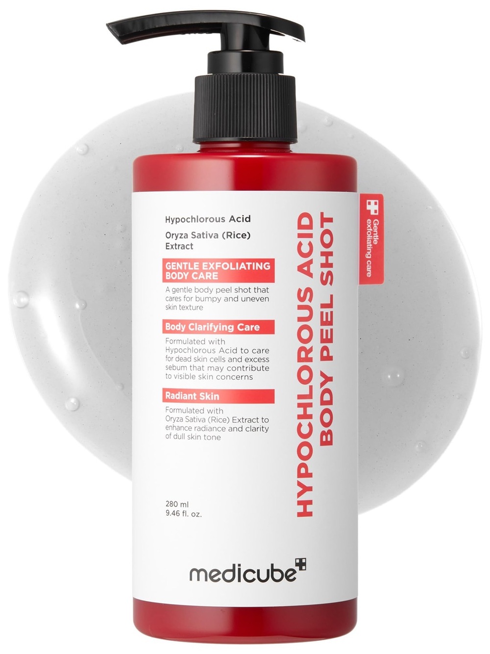 medicube Hypochlorous Acid Body Peel Shot Exfoliating Peel 9.46fl oz NIB